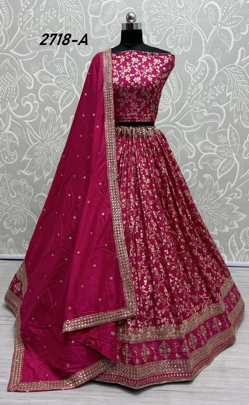 Anjani Art 2718A & 2718B Rimzim Viscose Wholesale Lehenga Catalog — Wholesale Lehenga, MPA wholesale from Surat - Gallery Image 5